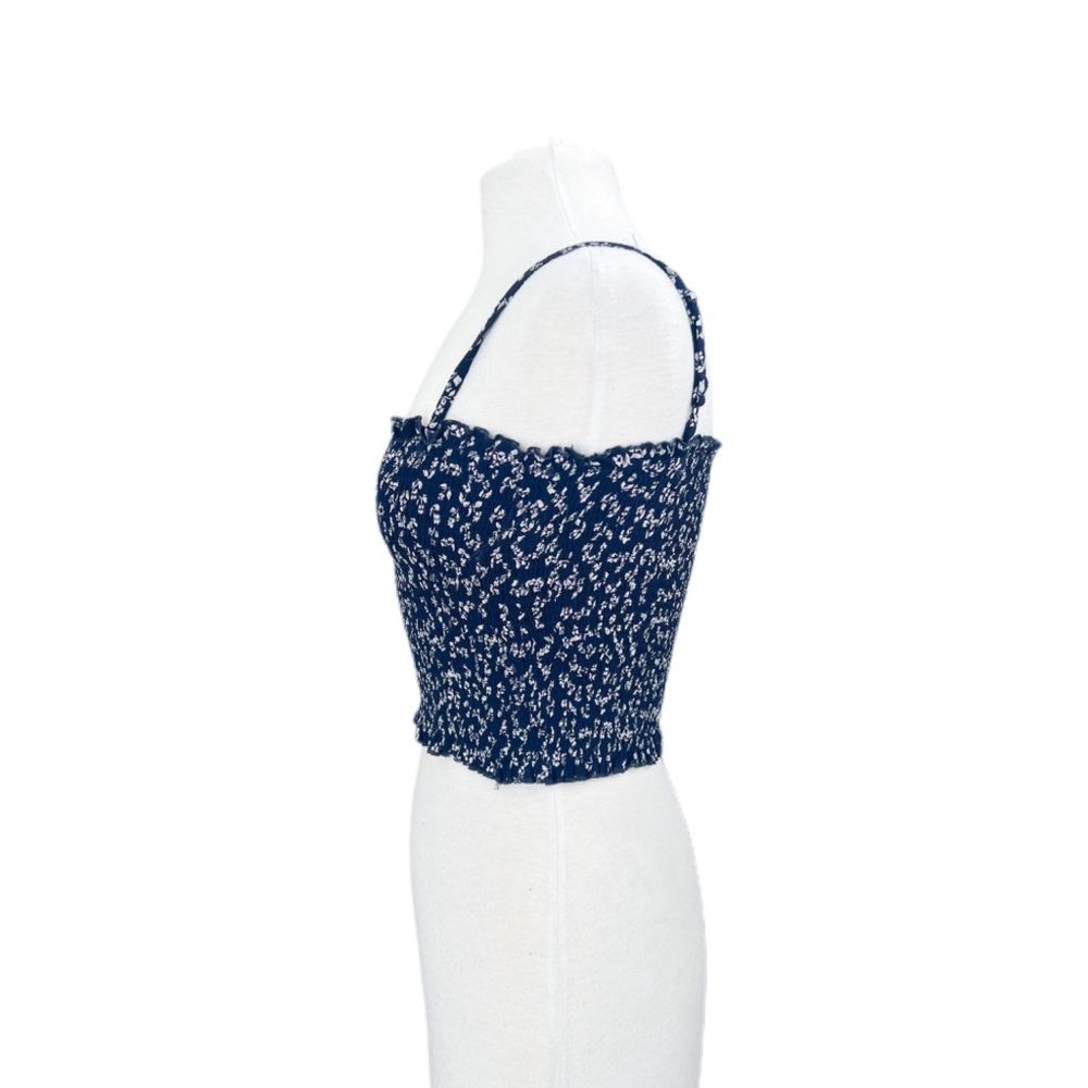 John Galt/Brandy Melville Ally Smocked Crop Tank Top | One Size - Picture 3 of 7